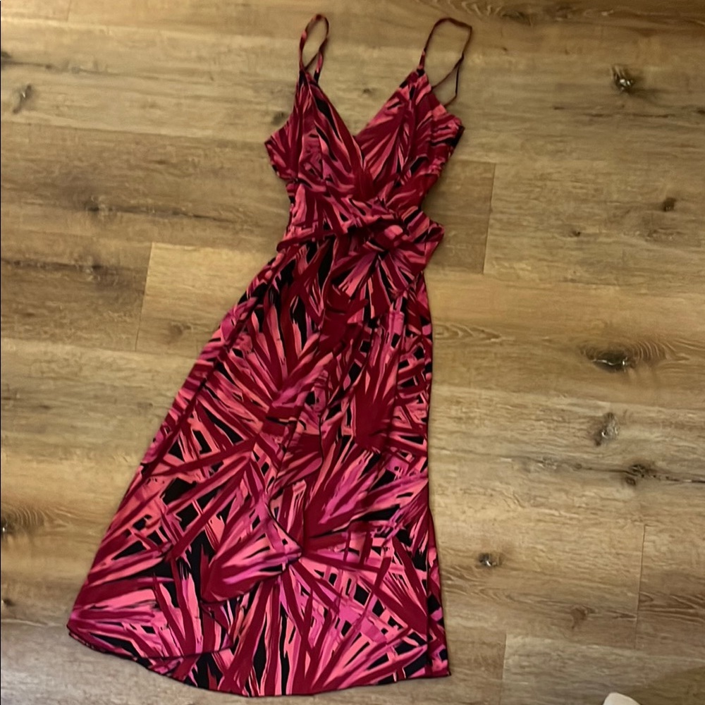 Betsy Johnson Tropical Pink wrap dress